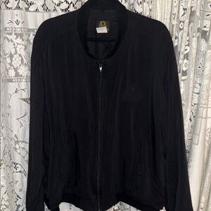 Men's‎ Caesar’s casino silk Black Bomber Jacket
